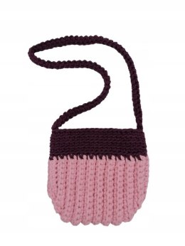 Mała torebka muszelka ze sznurka bawełnianego