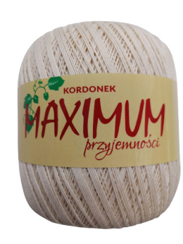 Kordonek Opus Maximum 100g/565m kol.002 ECRU