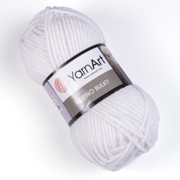 Włóczka YarnArt Merino Bulky 501 BIAŁY