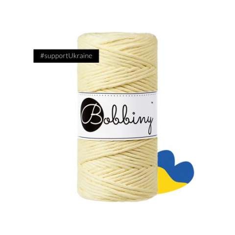 SZNUREK DO MAKRAMY BOBBINY 3mm/100m OAT YELLOW